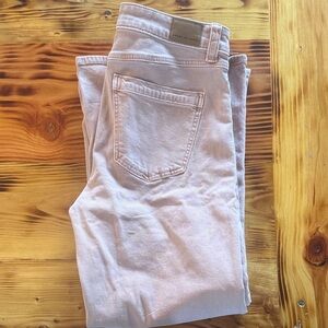 American Eagle Outfitters Light Pink High Waisted Flare, jeans Jeans